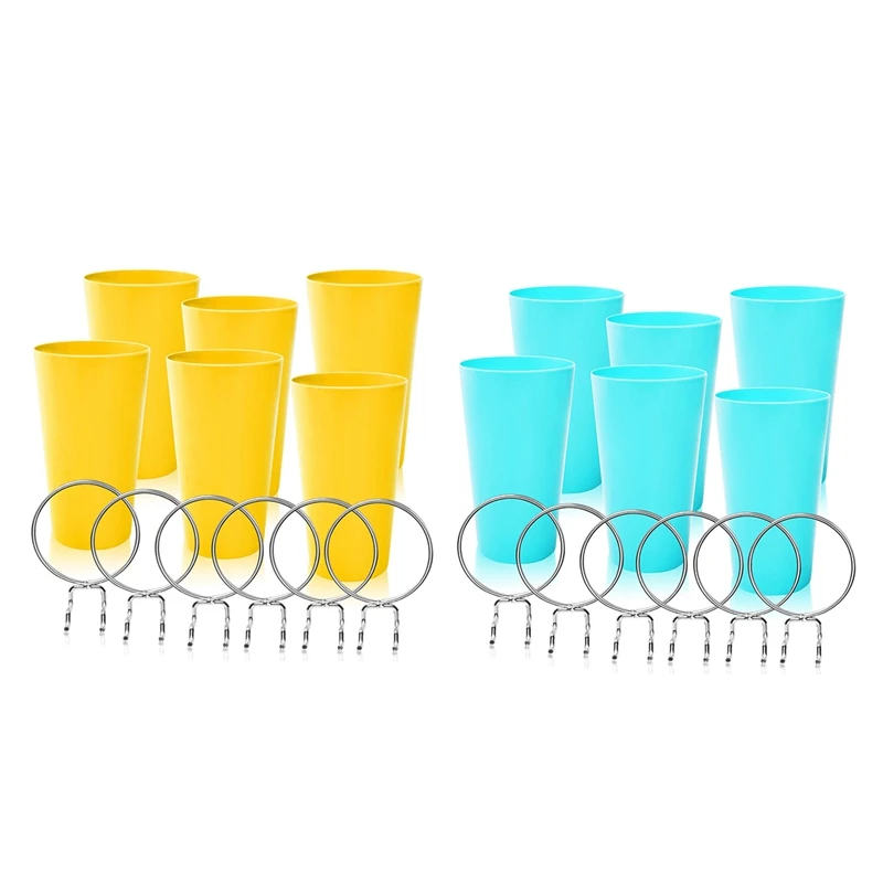 

6 Sets Pegboard Bins With Rings Ring Style Pegboard Hooks With Pegboard Cups Pegboard Cup Holder Accessories