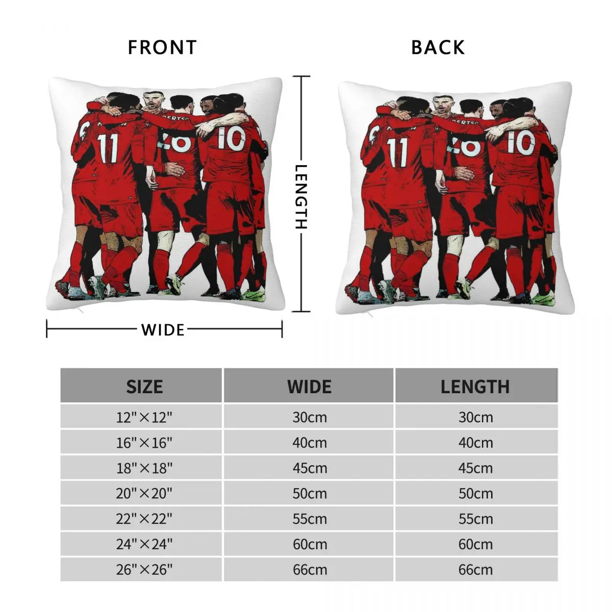 Football Win Team Celebration Pillowcase Polyester Linen Velvet Pattern Zip Decor Throw Pillow Case Bed Cushion Cover