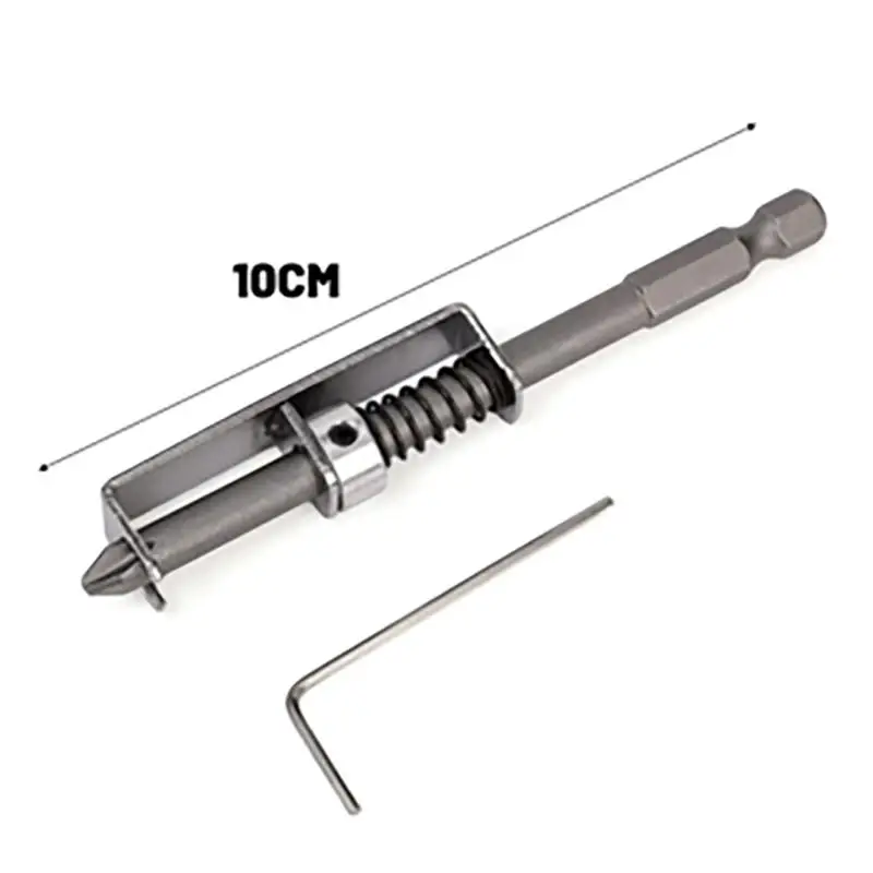 Wear-resistant Carbon Steel Hinge Drill Bit with Positioning Spring Hex Wrench for Woodworking Furniture Making