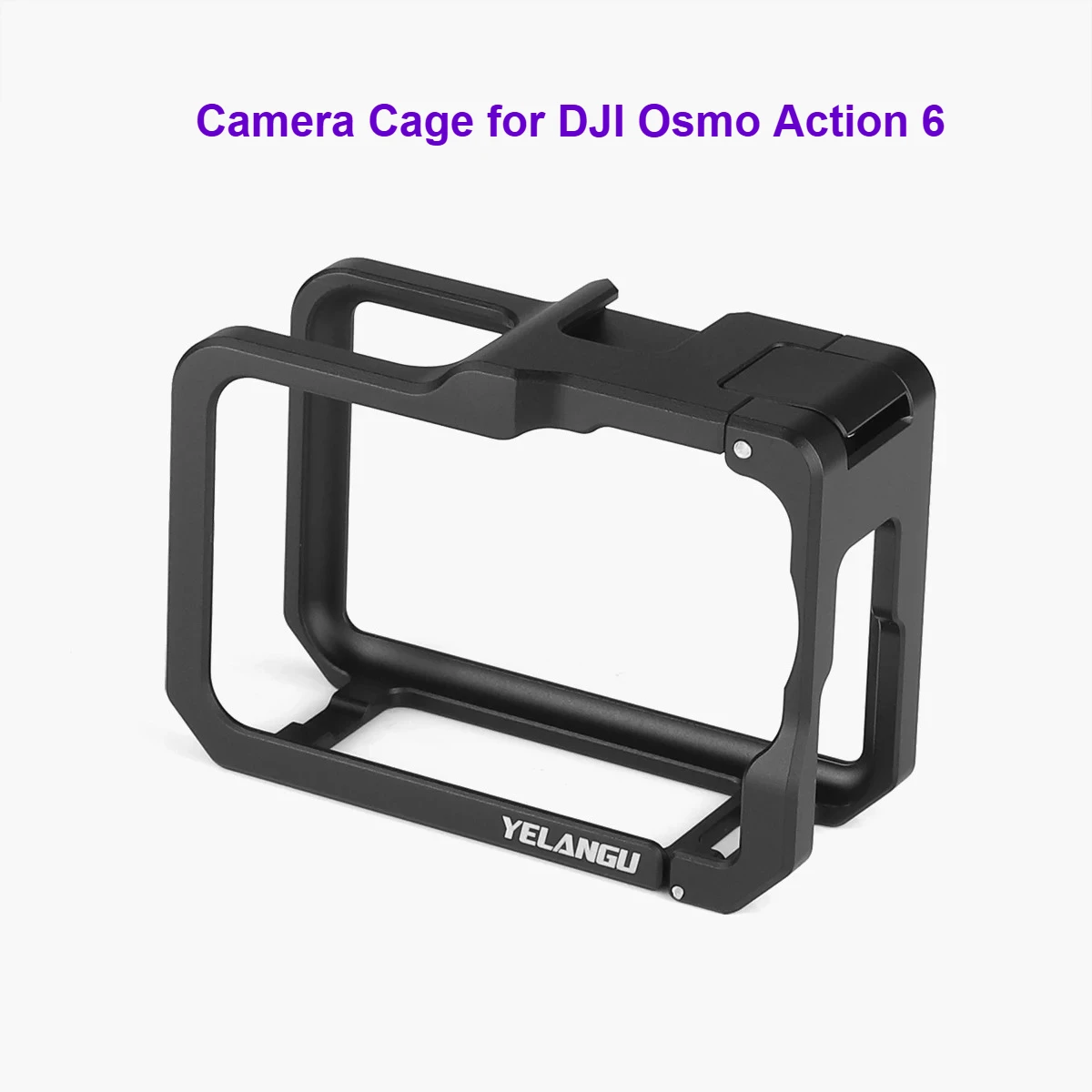

Защитный металлический кейдж Yelangu для камеры DJI Osmo Action 6 с креплениями Cold Shoe и быстросъемной базой для аксессуаров