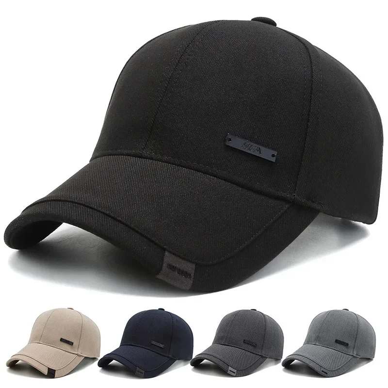 High Quality Solid Baseball Caps for Men Outdoor Cotton Cap Bone Gorras CasquetteHomme Men Trucker Hats Hip Hop Hat