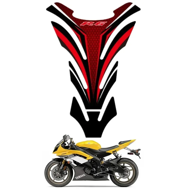 FOR YAMAHA YZF600 R6 R 6 Motorcycle Fuel Tank Protector 3D Gel Sticker Decal -2 MOto