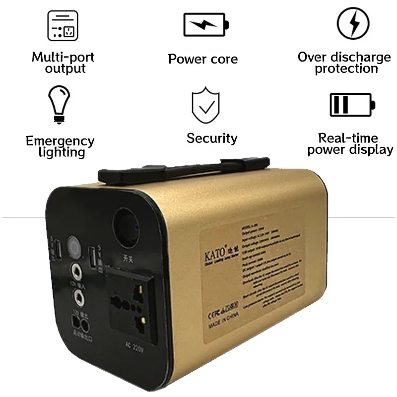 

Large Capacity 200W Camping Portable Power Station Outage Emergency Backup Battery Street Stall Batteries Power Bank Generator