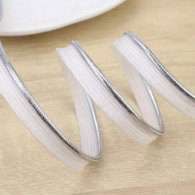 Piping Trim with Metallic Lip for Sewing
