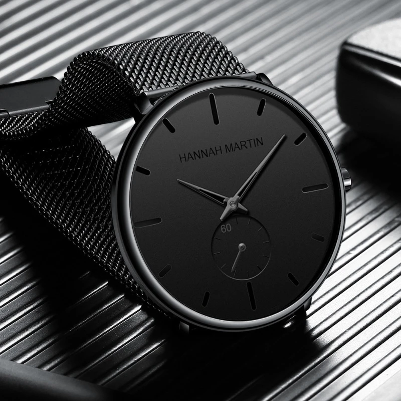 HANNAH MARTIN 2140 ผู้ชายหรูหรานาฬิกาแฟชั่นธุรกิจควอตซ์นาฬิกานาฬิกาสําหรับชาย Часы МужруReloj Hombre