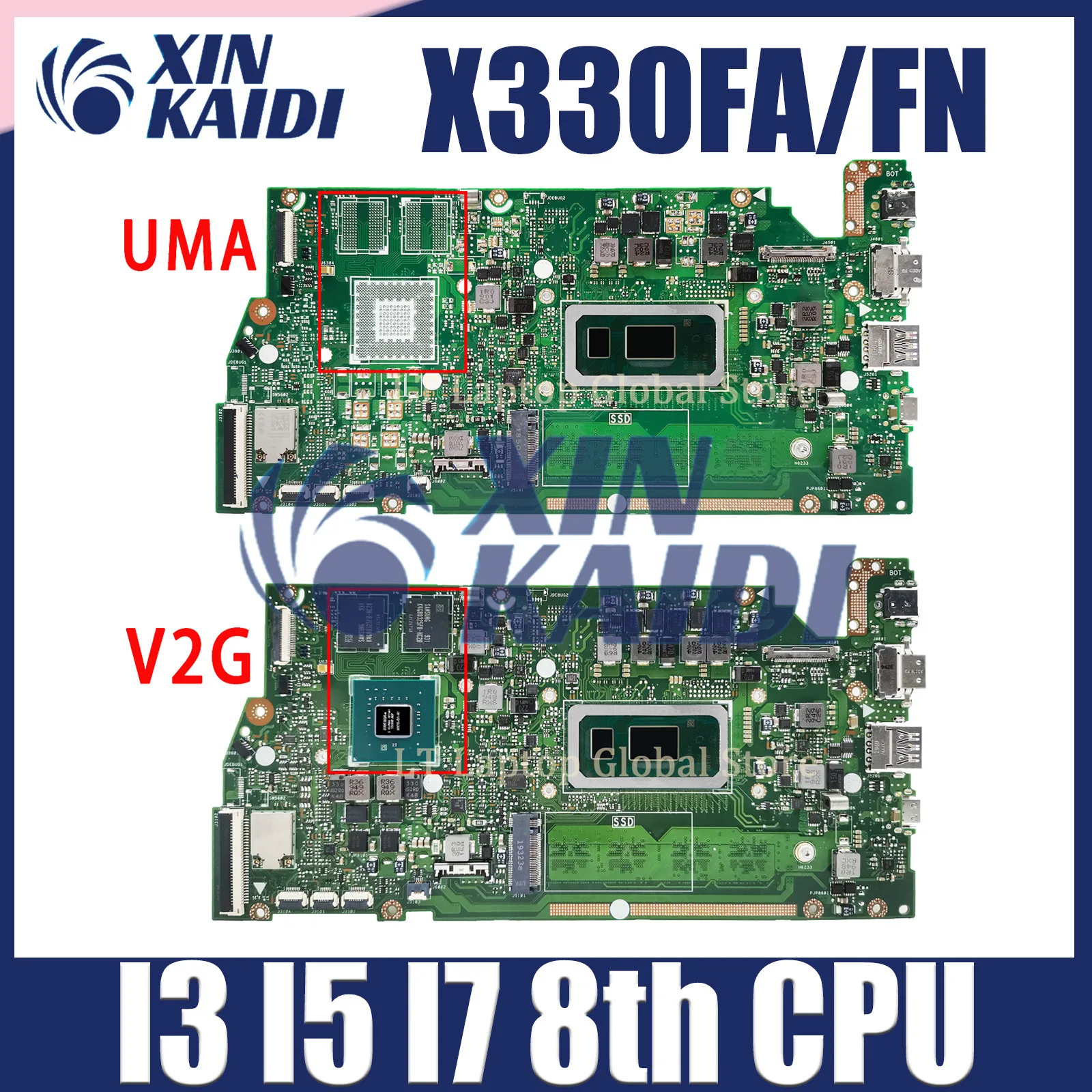 

Computer Mainboard For ASUS X330F X330FN X330FA X330FL S330F I330F K330F Laptop Motherboard I3 I5 I7 8th Gen CPU 4G 8G 16G RAM