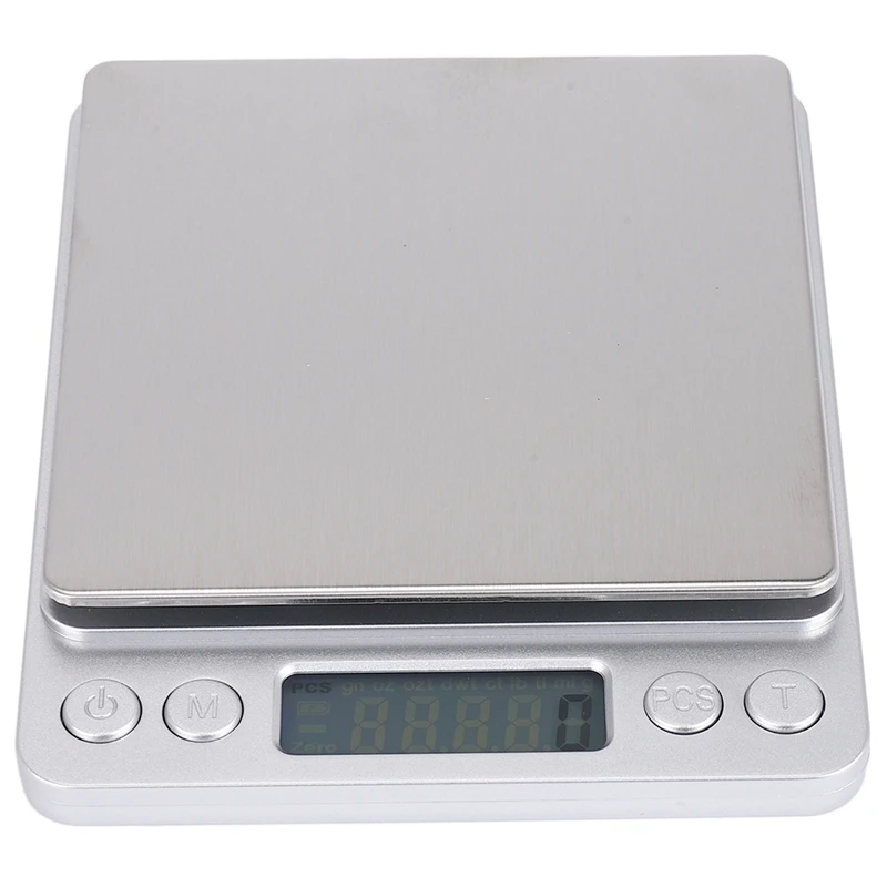 500G 0.01G Digital Scale Electronic Weight Scales Pocket Case Jewelry Scale Food Kitchen Balance Silver