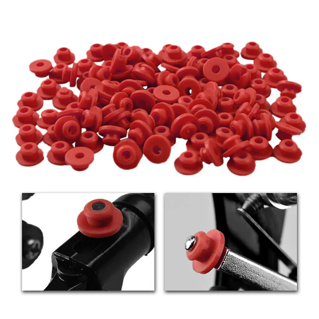 100Pcs/lot Rubber Grommets Nipples for Machine Armature Bar Supplies Parts, 4