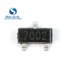 50PCS MMBD7000 M5C 2N7002 2N7002K LT1G 7002 702 72K 12W SOT23 100V 200mA 60V 340mA 115mA SMD N-channel MOSFET Transistor