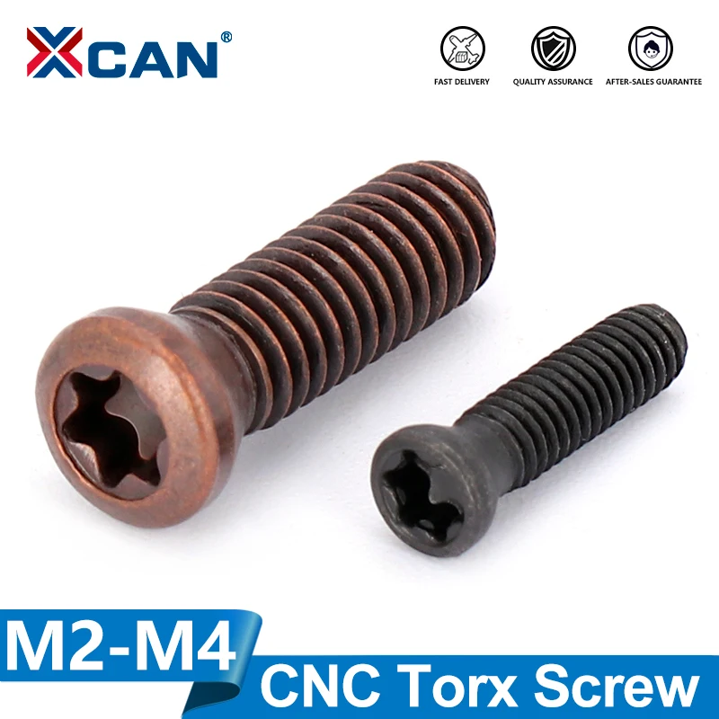 XCAN CNC Insert Torx Screw M2 M2.2 M2.5 M3 M3.5 M4 CNC Carbide Insert Lathe Tool Holder CNC Accessories Lathe Tool