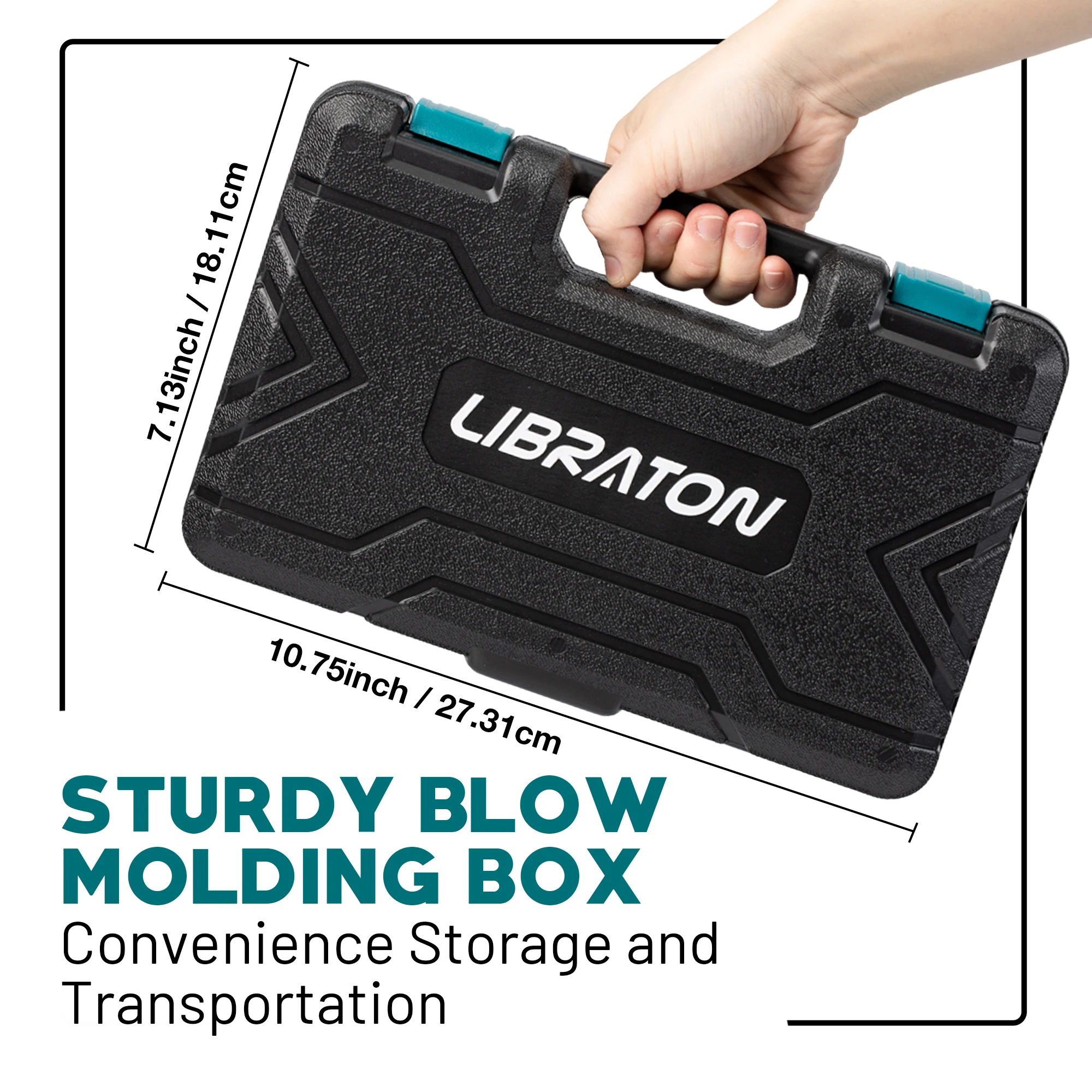 LIBRATON One-Handed Rivet Gun Set with 180 Rivets for Metal 4 Drill Bits 4 Heads Professional Hand Riveter Manual Riveting