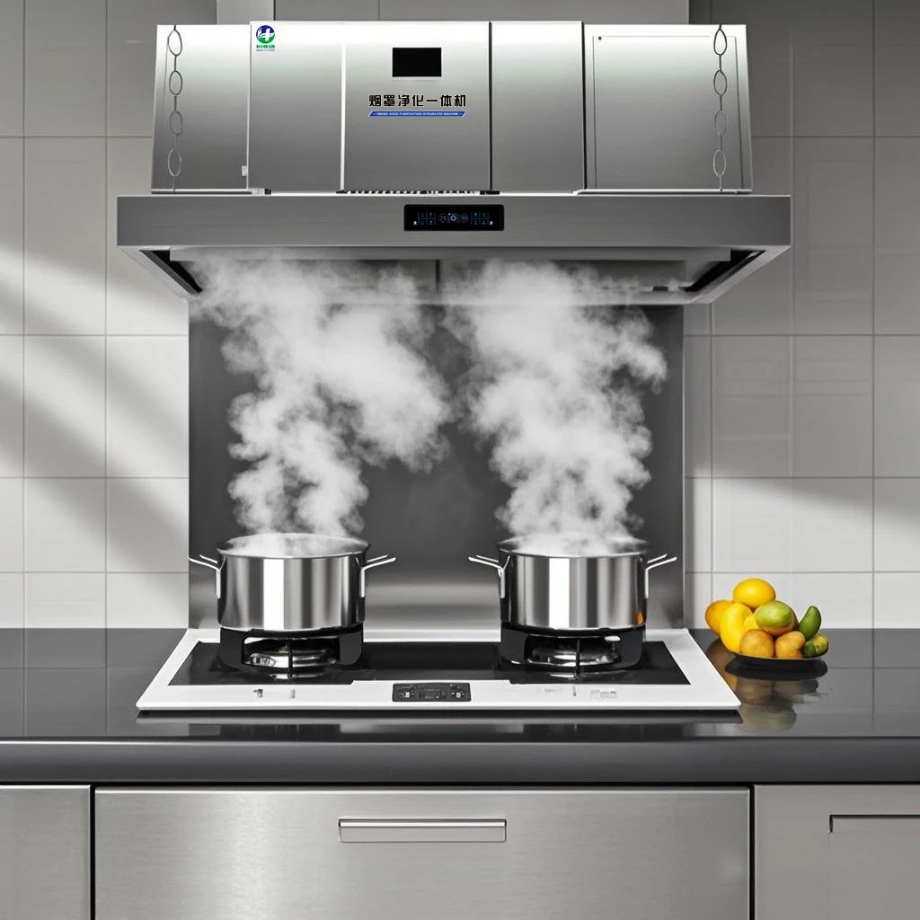 Stainless steel wall-mounted washed exhaust hood with baffle filter for heavy fume Chinese restaurants and barbecue kitchens