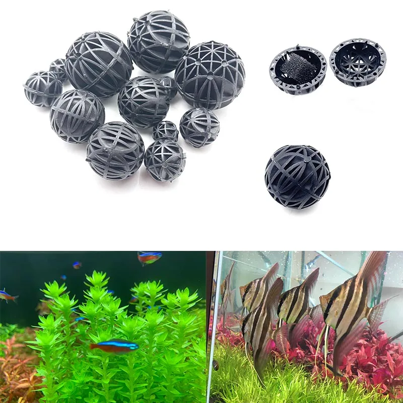 

10/20/40Pcs/lot 26mm 36mm 46mm Aquarium Filter Bio Balls Portable Wet Dry Cotton For Air Pump Clean Fish Tank Pond Sponge Media