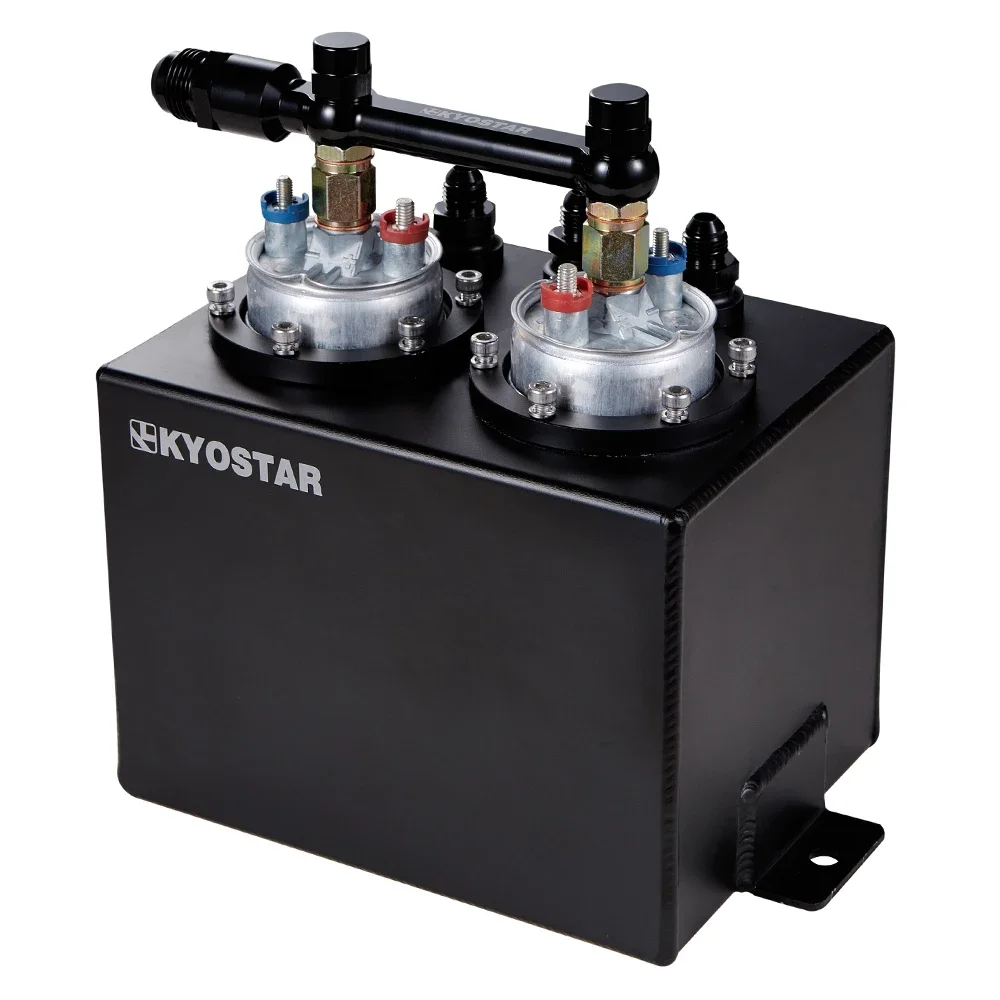 Kyostar 3L Aluminum Fuel Tank, Dual Fuel Surge Tank with 044 Oil Pump & Fuel Rail