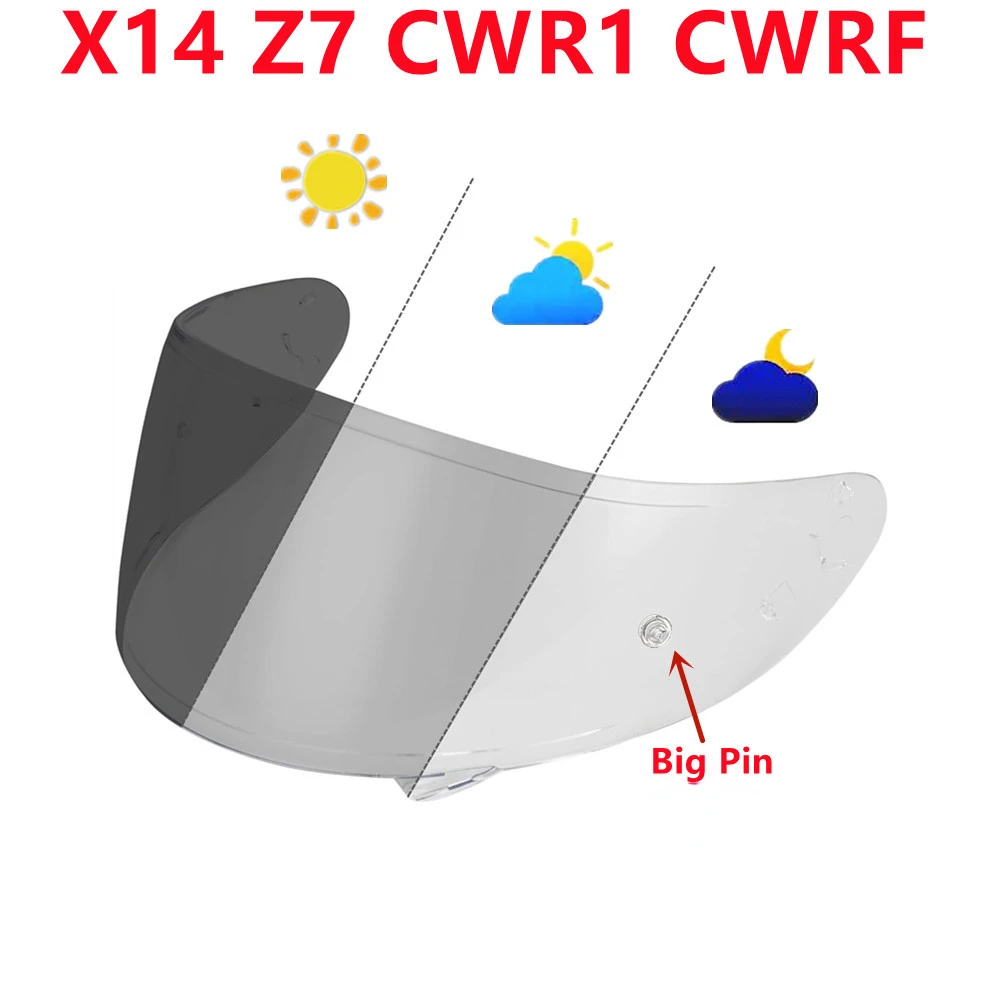 

Фотохромный козырек для мотоциклетного шлема X14 Z7 CWR1 RF1200 X-spirit NXR