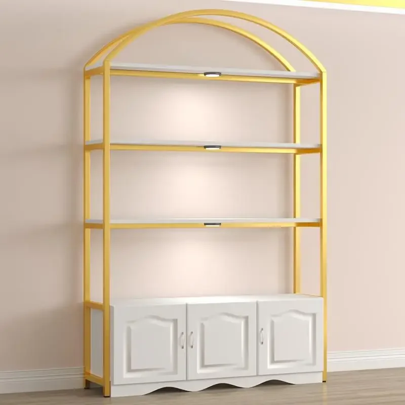 

Cosmetics Display Cabinet Products Beauty Salon Nail Art Display Cabinet Glass Door Skin Care Product Shelf Multi-layer Direct S
