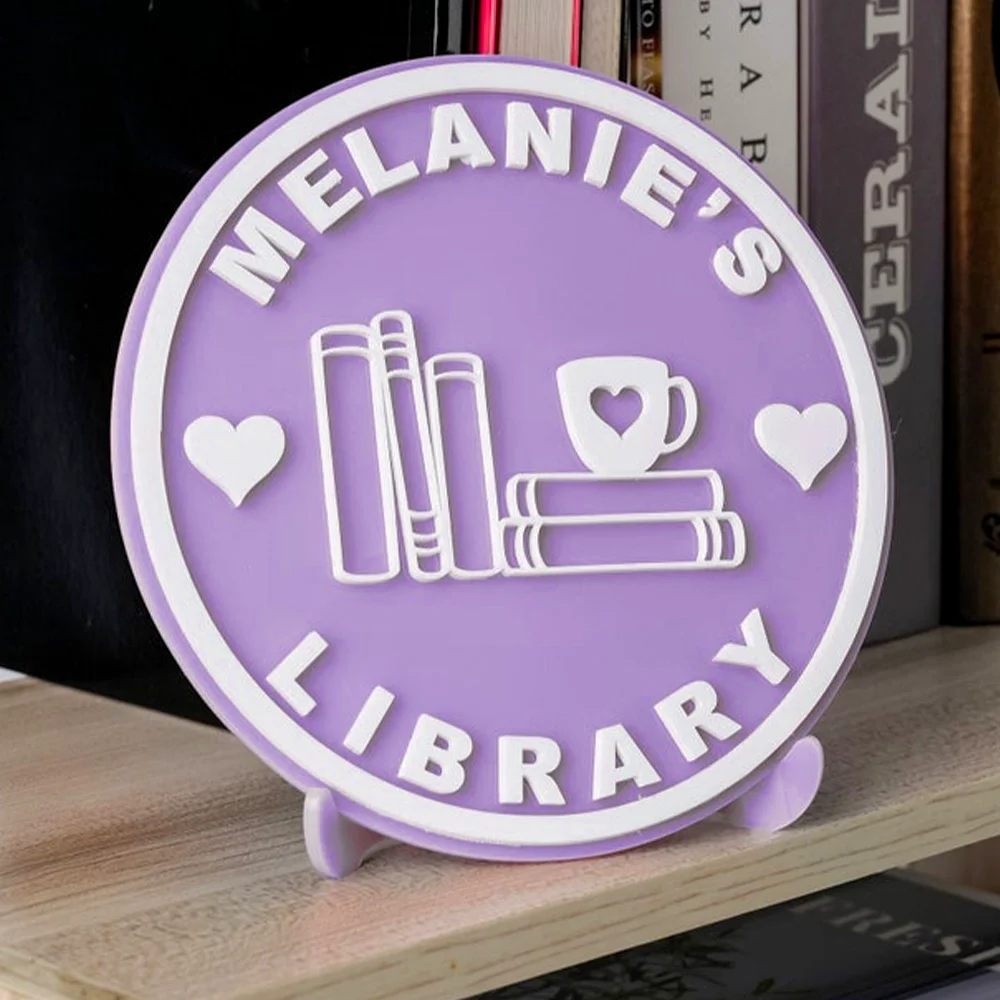 Custom acrylic bookshelf with brackets - personalized bedroom decoration - library book corner decoration - gift for book lovers - view 6