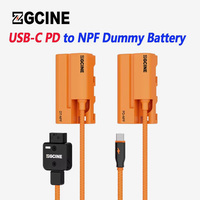ZGCINE USB-C/D-Tap PD to BMPCC DC Power Cable LPE6/FZ-100/NPF Dummy Battery Cable LM-P4 Lemo 2Pin Male to 4 Dtap Port Adapter