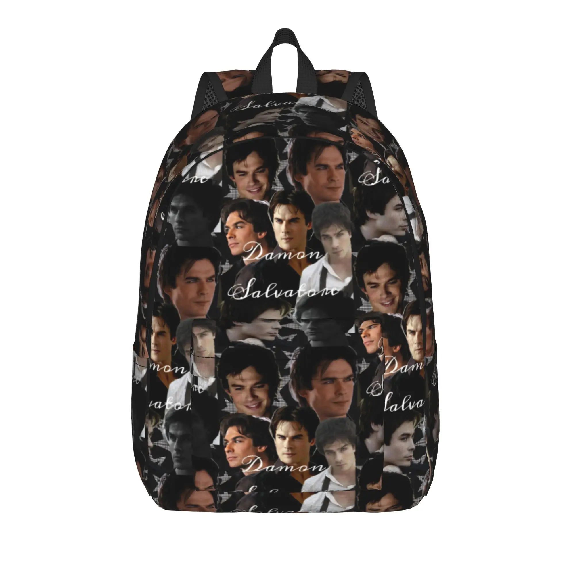 The Vampire Diaries Resuable Movie Backpack Damon Salvatore Trekking Backpacks Girl Custom Soft High School Bags Cute Rucksack