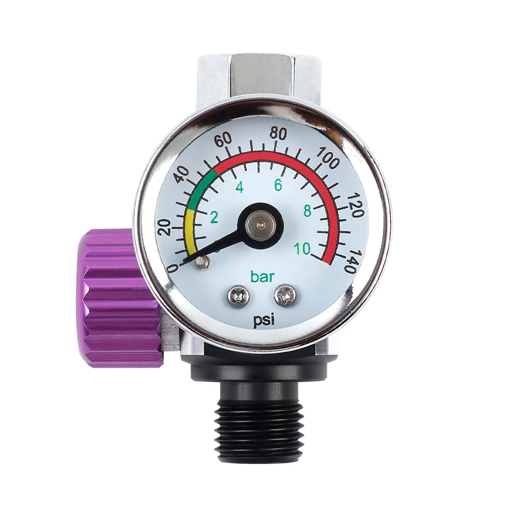 Regolatore di pressione della pistola a spruzzo con interfaccia G1/4, valvola del filtro della pressione dell'aria regolabile da 0 a 140 PSI, accessorio per utensili pneumatici portatili