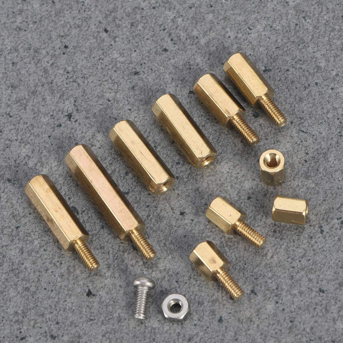 

120 PCS Copper Column Isolation Standoff Nut Assortment Kit Threaded Brass Spacers