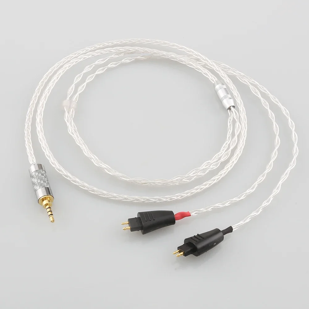 2,5mm 4,4mm XLR 3,5mm 8 núcleos plateado OCC Cable de auriculares para FOSTEX TH900 MKII MK2 TH-909 TR-X00 TH-600