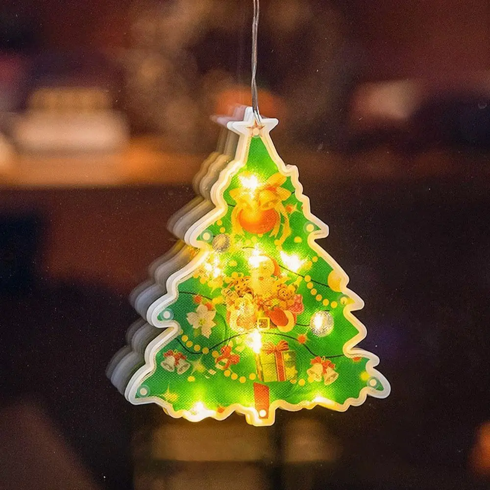 

Romantic Santa LED Christmas Lights Elk-shaped Snowman Window Lights Hanging Waterproof Suction Cup Lights Bedroom Decoration