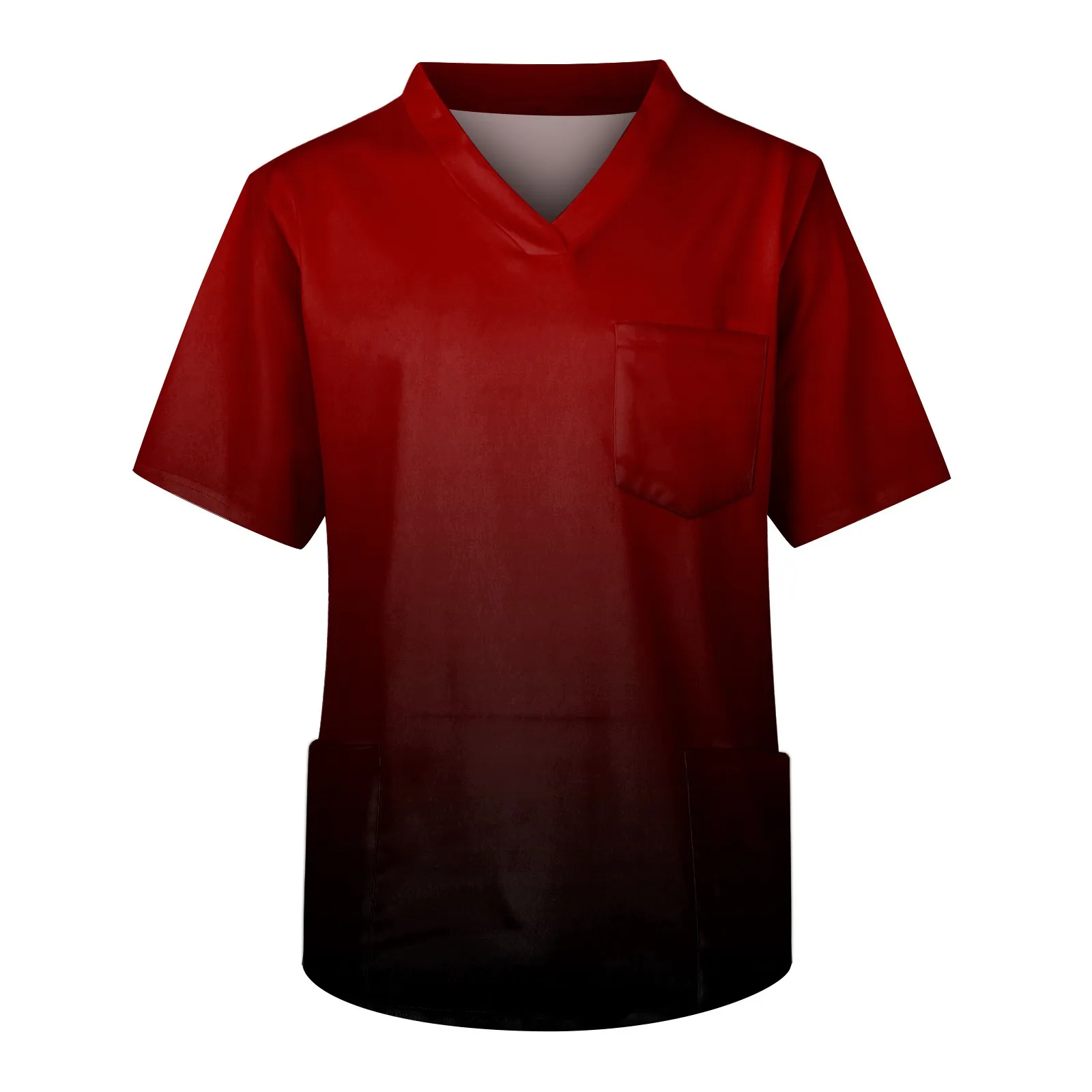 Men 's Nurse Uniforms Pet Shop Doctor Set Medical Dentist Overalls Summer Lab Workwear Short Sleeve Gradient Print Nursing Top
