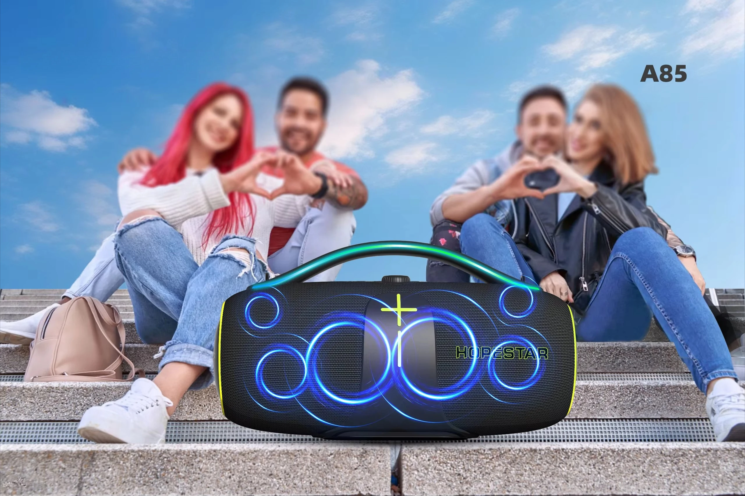 

Портативный сабвуфер с беспроводным подключением, Hi-Fi динамик, оригинальный A85, уличный динамик для вечеринок, профессиональный, 400 Вт, питание от басов