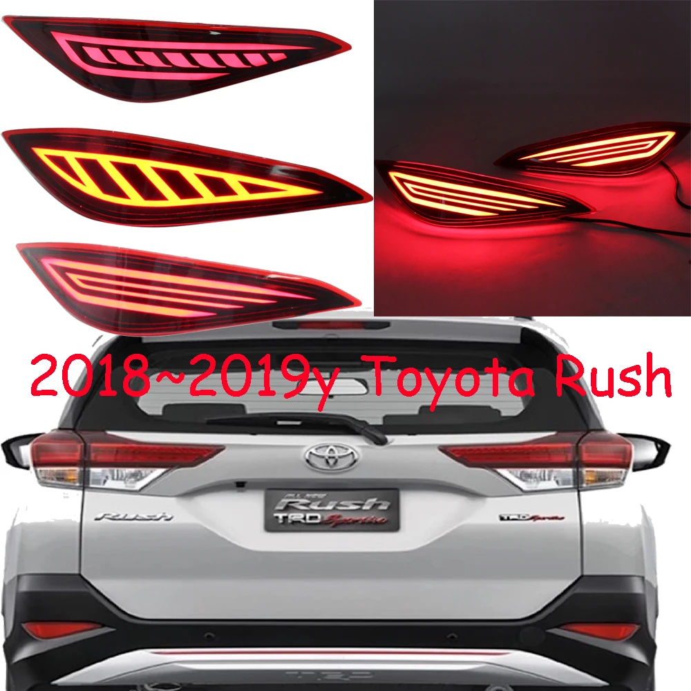 Car bumper tail light for Toyota Rush taillight LED Reflector 2018~2019y car accessories Taillamp for Toyota Rush fog lamp