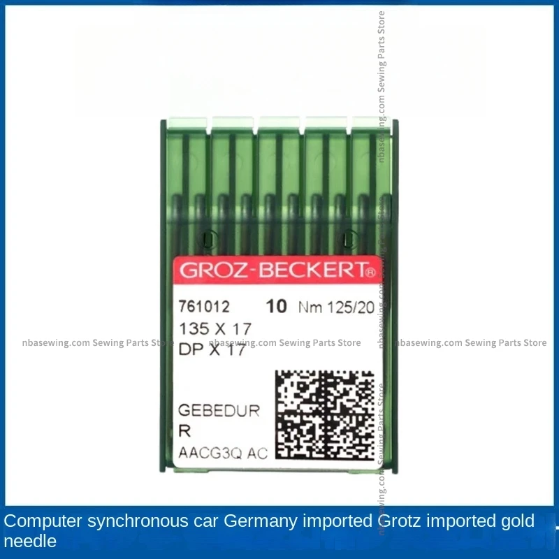 100PCS 10pack German Grot Dpx17 Sewing Machine Gold Needles Dp*17 Dp17 Gebedur Heat-Proof Needle Synchronous Computer Pattern