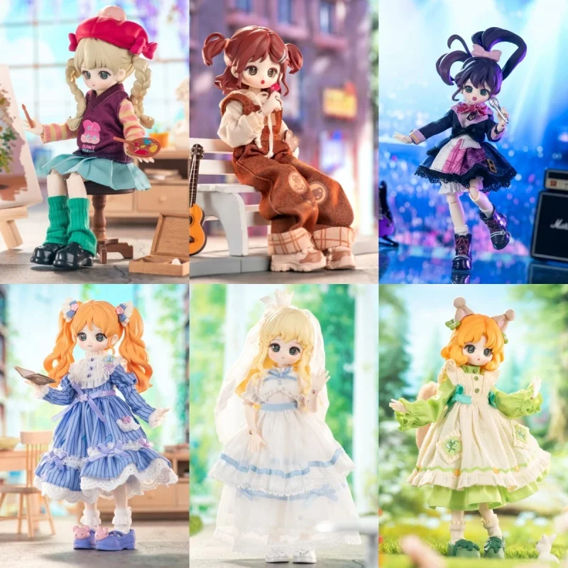 

New Simontoys 1/12 Bjd Normal Puppy Series Blind Box Colorful Wardrobe Kawaii Anime Girl Figure Desktop Ornament Model Gift