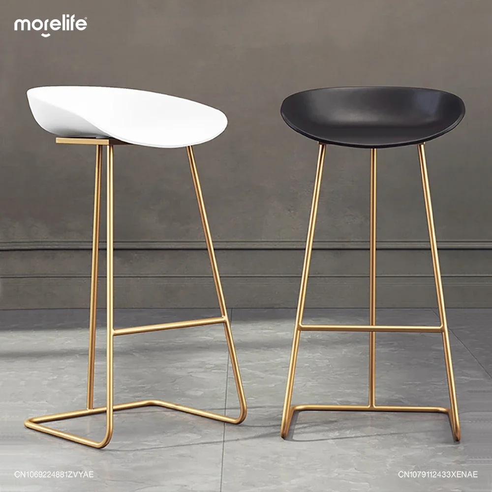 Creative Modern Cashier High Feet Stool New Nordic Iron Art Bar Chairs Counter Stools Minimalist Hotel Cafe Bar Stool Furniture