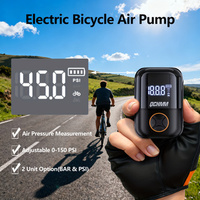 Portable Air Compressor, Mini Electric Air Pump Pressure up to 150 PSI USB Charging ABS Material Premium Black Ideal