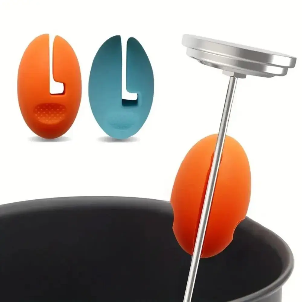 Food Grade Silicone Thermometer Probe Clip Anti Scald Feature Pot Edge Clamp Pot Side Bracket High Temp Resist
