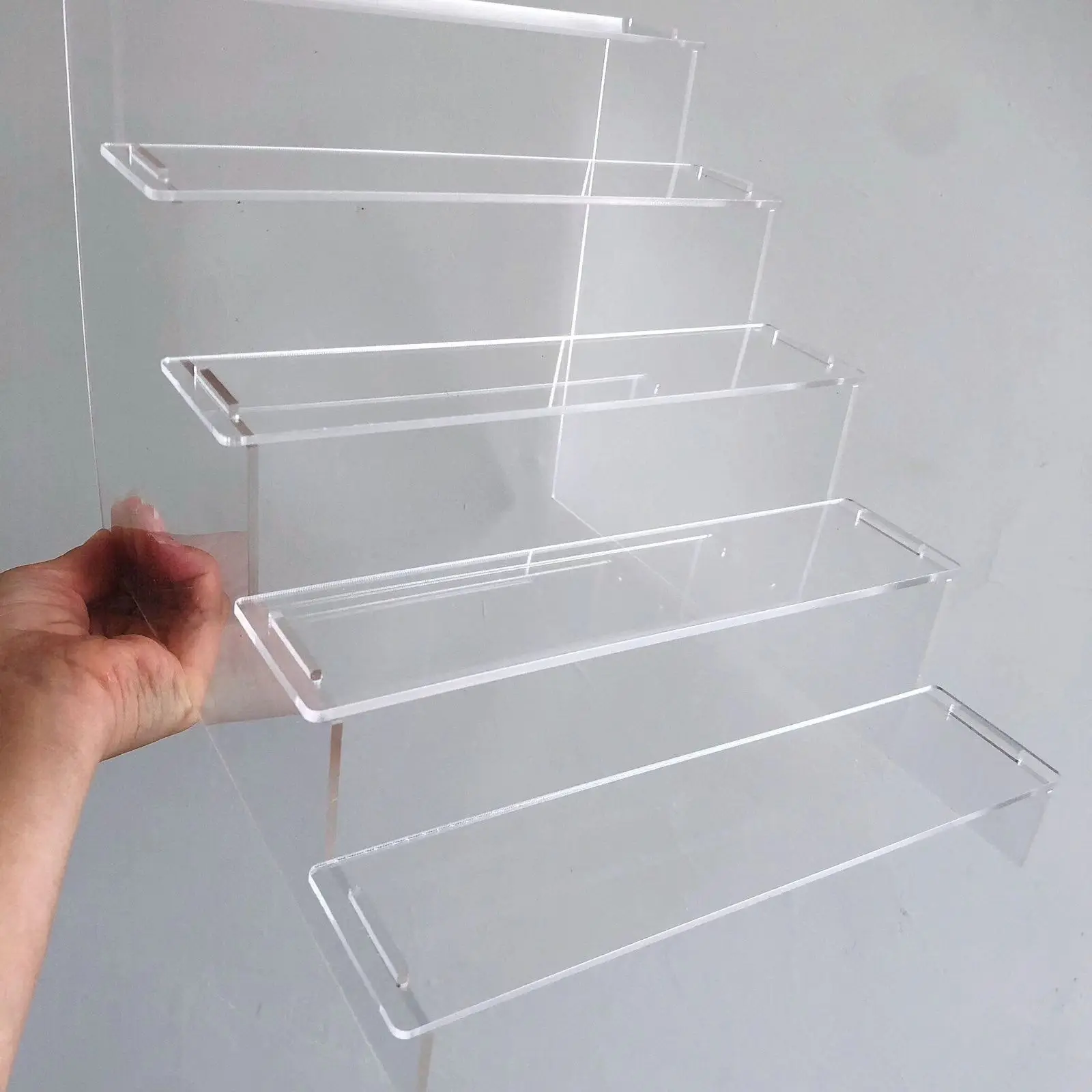 Display Frame Acrylic Ladder Multilayer Handmade Shelf Desktop Girl Heart Bubble Mart Display Box Blind Box Storage