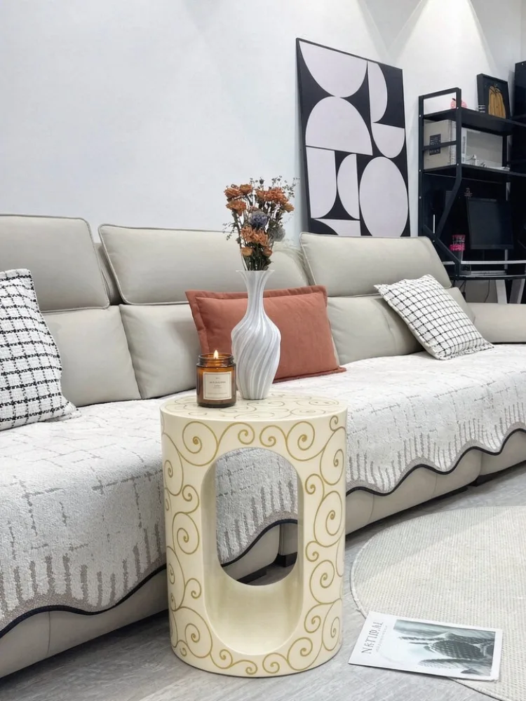 Nordic Art Hand-painted Coffee Table,Living Room,TV Cabinet, Sofa,Side Corner Tables, Several Metal Furniture