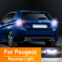 2pcs LED Reverse Light Backup Lamp T15 W16W For Peugeot 308 2008 3008 4008 5008 2009 2010 2011 2012 2013 2014 2015 Canbus Bulbs