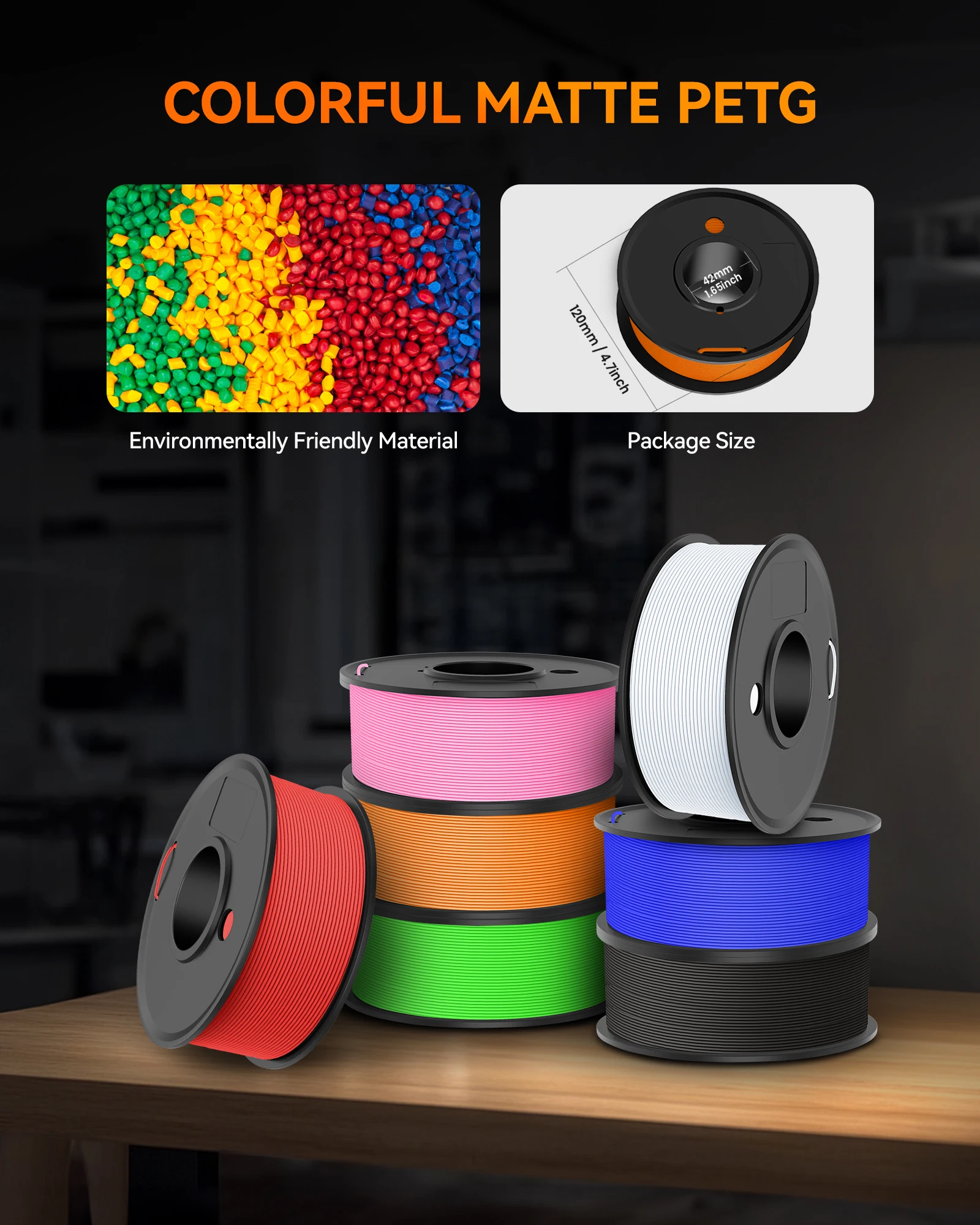 TECBEARS 3D-Filament PLA/PETG/High-Speed-Matt-PETG/ABS/Silk/HSMPLA/PLA Plus/PLA 5kg 1,75mm 3D-Drucker-Filament für 3D-Drucker – Detail 3