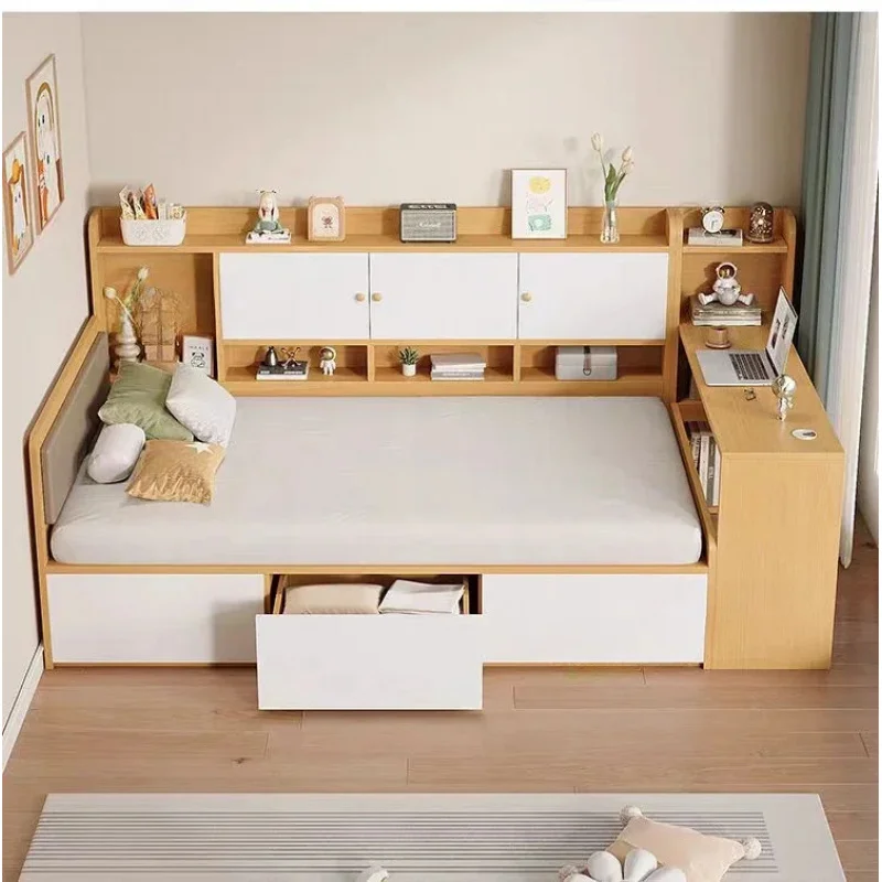 Tatami Modern Single Furniture Children Kids House Cheap Box Den Bedroom Wooden Combination Storage Bed