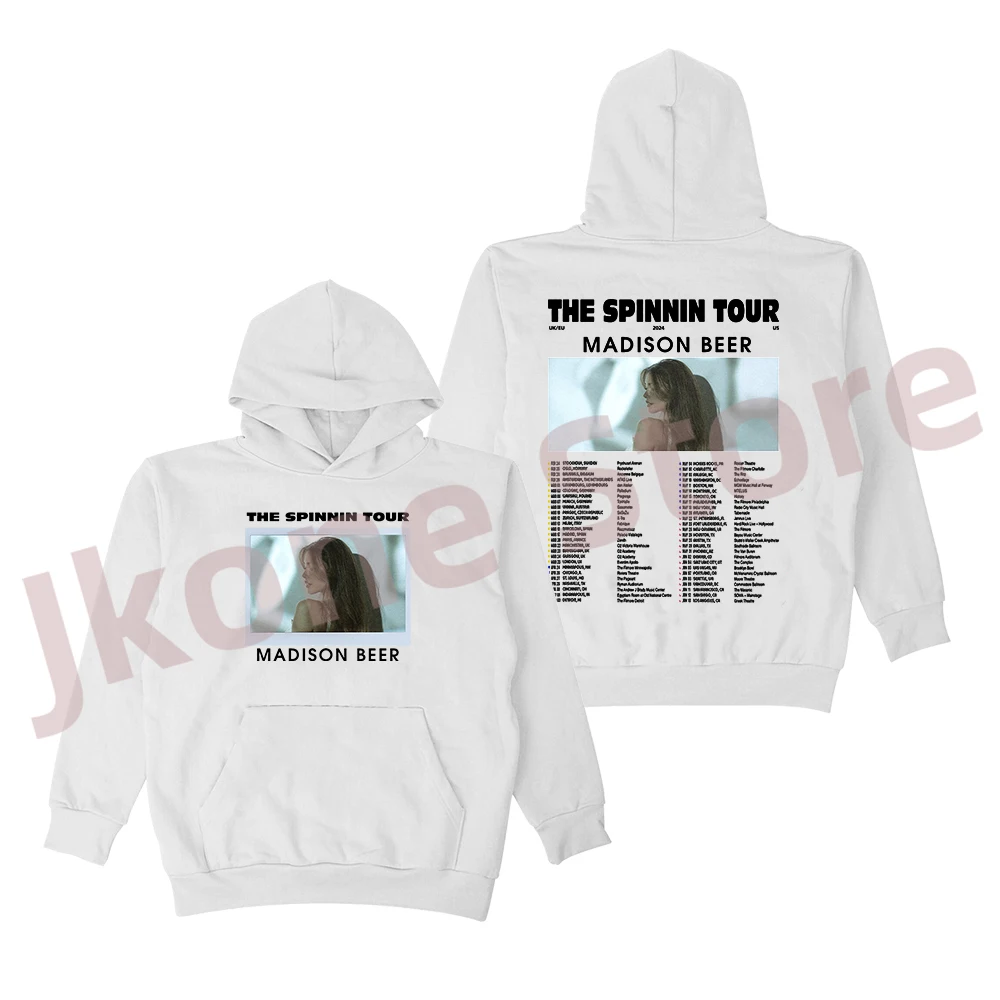 Madison Beer The Spinnin Tour Hoodies Silence Between Songs Merch Pullovers Women Men Fashion Casual Sweatshirts