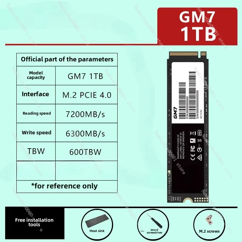 Acer Predator GM7/GM7000 için M.2 NVME SSD 1TB Depolama