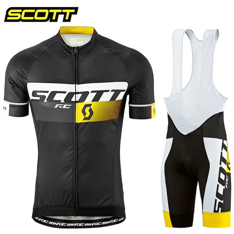 SCOTT Cycling Bib Men\'s Jersey Summer Mtb Male Clothing Man Bicycle Outfit Set Shorts Uniform Cycle Bike Pants Gel Suit Clothes