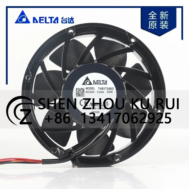 

New Delta THB1724BG-GSR 12V 48V DC 24V 5.20A AC EC 17251 172X172X51MM 17CM High-end equipment four-wire axial flow cooling fan