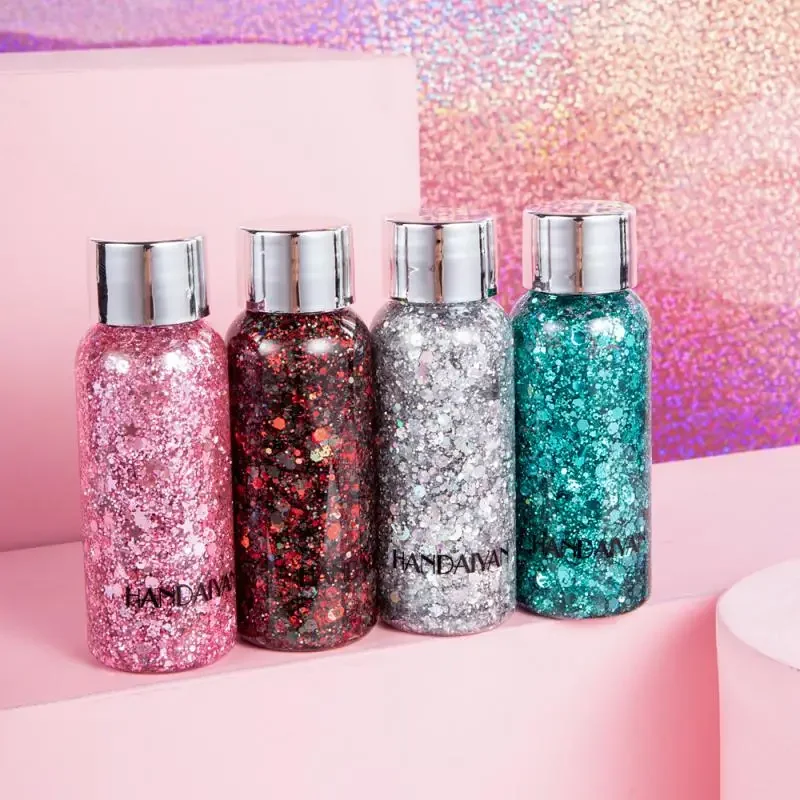 Olho glitter prego cabelo corpo rosto adesivos gel arte solta lantejoulas creme jóias strass maquiagem decoração festa festival