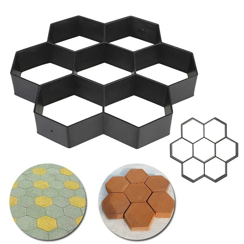 Paving Cement Brick Manually Concrete Molds Plastic DIY Maker Mold Garden Stone Road Mold Garden Decoration Paving Molds