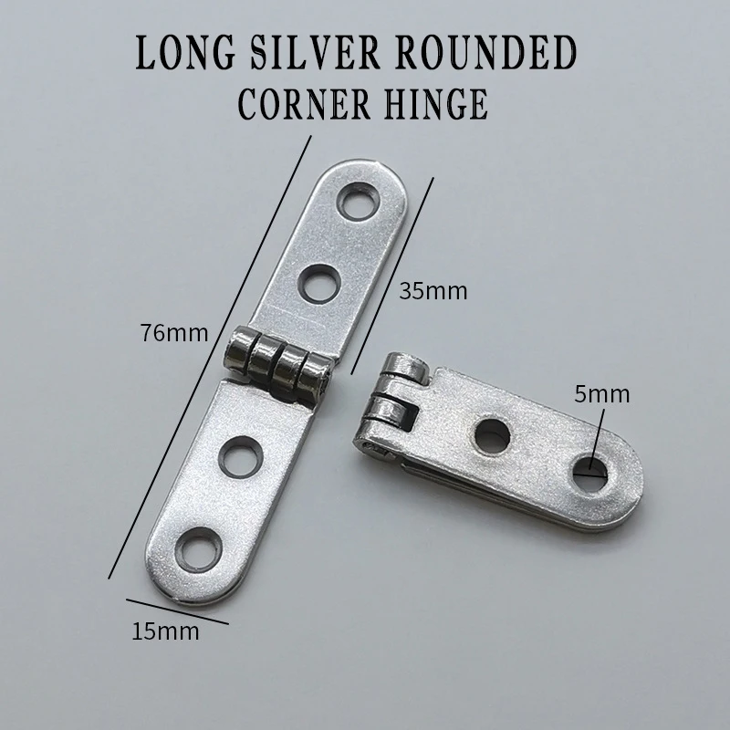 180Degree Foldable Hinge Flap Screw-On Hinges for Sewing Machine Cabinet Rounded Corner Buffer Hinge Furniture Hardware2/6/12pcs