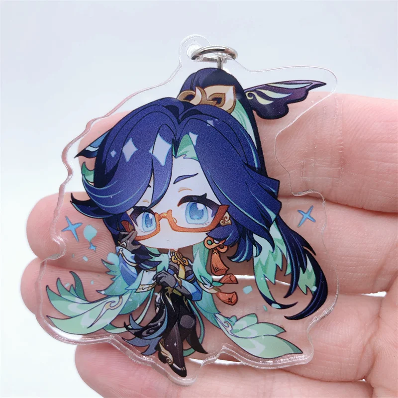 SENSHIN IMPACT-Porte-clés de jeu d'anime, accessoires de jeu Chiori, pendentif cosplay, badge, ensemble de 8 pièces