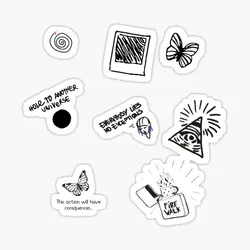 Icon Pattern Life Is Strange 5PCS Stickers for Wall Kid Luggage Background Car Print Laptop Home Decorations Living Room Funny