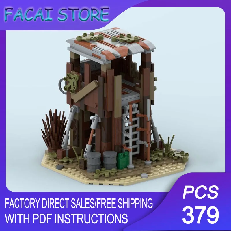 

Modular City Building Moc Building Bricks Modular Apocalyptic Watchtower Technology Blocks Christmas DIY Toy Construction Gifts